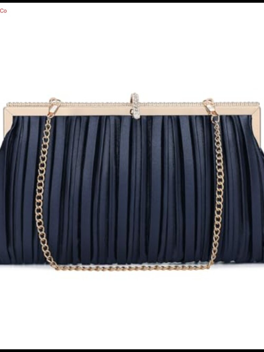 UBORSE Satin Evening Clutch with Gold Chain Convertible Formal Purse